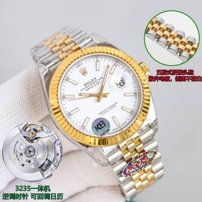 C Factory ROLEX 904L Steel 3235  White 41MM Watch gold rolex presidential replica